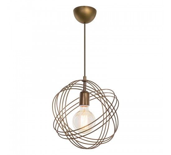 Φωτιστικό οροφής μονόφωτο Idris E27 χρυσό Φ30x75εκ Υλικό: METAL 193-000064