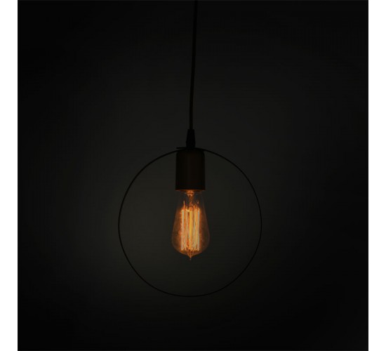 Φωτιστικό οροφής μονόφωτο Florian E27 μαύρο-χρυσό Φ23x66εκ Υλικό: METAL 193-000068