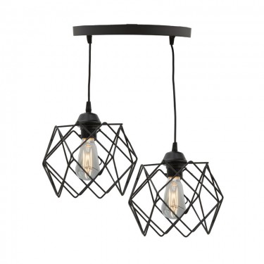 Φωτιστικό οροφής δίφωτο Zocie Ε27 μαύρο Φ30x70εκ Υλικό: METAL 193-000072