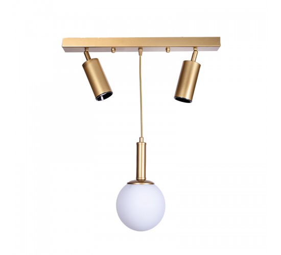 Φωτιστικό οροφής Barten E27 χρυσό μέταλλο 50x15x55εκ Υλικό: METAL 193-000104