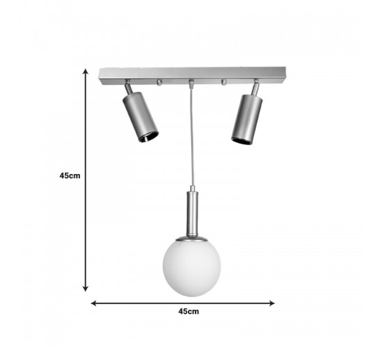 Φωτιστικό οροφής Barten E27 μαύρο μέταλλο 50x15x55εκ Υλικό: METAL 193-000105