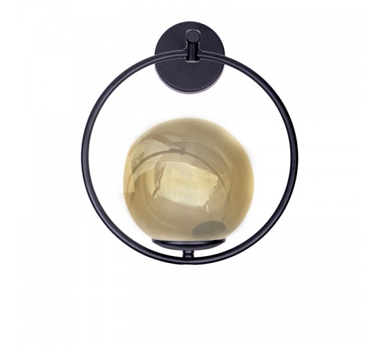 Φωτιστικό τοίχου-απλίκα Blento E27 μαύρο μέταλλο Φ20x20εκ Υλικό: METAL 193-000106