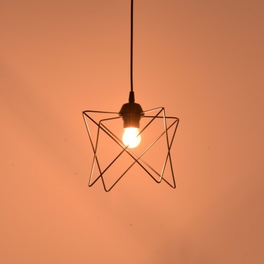 Φωτιστικό οροφής Langit Ε27 μέταλλο μάυρο 18x18x65εκ Υλικό: METAL - GLASS 193-000116