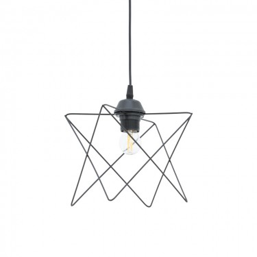 Φωτιστικό οροφής Langit Ε27 μέταλλο μάυρο 18x18x65εκ Υλικό: METAL - GLASS 193-000116