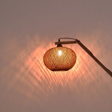 Φωτιστικό δαπέδου Gaia Ε27 ξύλο καφέ 20x50x160εκ Υλικό: PP - WOOD 193-000118