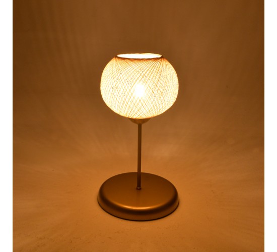 Επιτραπέζιο φωτιστικό Gaia Ε27 μέταλλο χρυσό Φ22x37εκ Υλικό: METAL 193-000122