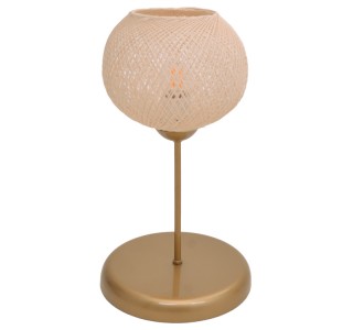 Επιτραπέζιο φωτιστικό Gaia Ε27 μέταλλο χρυσό Φ22x37εκ Υλικό: METAL 193-000122