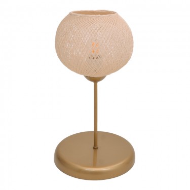 Επιτραπέζιο φωτιστικό Gaia Ε27 μέταλλο χρυσό Φ22x37εκ Υλικό: METAL 193-000122