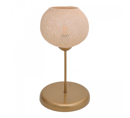 Επιτραπέζιο φωτιστικό Gaia Ε27 μέταλλο χρυσό Φ22x37εκ Υλικό: METAL 193-000122