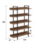 Βιβλιοθήκη Almond καρυδί-μαύρο 119x27x185εκ Υλικό: CHIPBOARD 18mm- METAL 40x20mm 197-000035 Βιβλιοθήκη Almond καρυδί-μαύρο 119x27x185εκ Υλικό: CHIPBOARD 18mm- METAL 40x20mm 197-000035