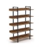 Βιβλιοθήκη Almond καρυδί-μαύρο 119x27x185εκ Υλικό: CHIPBOARD 18mm- METAL 40x20mm 197-000035 Βιβλιοθήκη Almond καρυδί-μαύρο 119x27x185εκ Υλικό: CHIPBOARD 18mm- METAL 40x20mm 197-000035