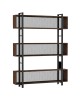 Βιβλιοθήκη Fifer καρυδί-μαύρο 120x27x185εκ Υλικό: 18 MM PARTICLE BOARD SHELVES - 40x20 MM SKELETON - DECORATIVE WIRE BACKBOARD 197-000059 Βιβλιοθήκη Fifer καρυδί-μαύρο 120x27x185εκ Υλικό: 18 MM PARTICLE BOARD SHELVES - 40x20 MM SKELETON - DECORATIVE WIRE BACKBOARD 197-000059