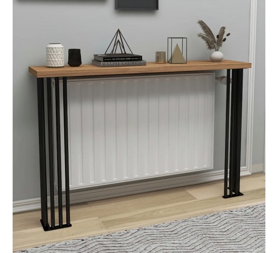 Κονσόλα Bruce καρυδί 100x18x88εκ Υλικό: 18 mm Particle Board. and Metal Legs 197-000148 Κονσόλα Bruce καρυδί 100x18x88εκ Υλικό: 18 mm Particle Board. and Metal Legs 197-000148
