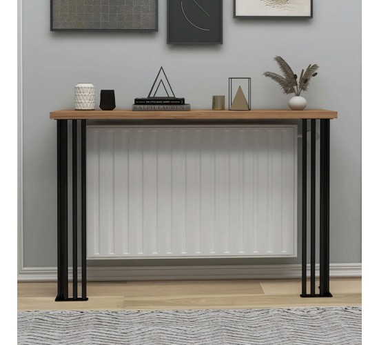 Κονσόλα Bruce καρυδί 100x18x88εκ Υλικό: 18 mm Particle Board. and Metal Legs 197-000148 Κονσόλα Bruce καρυδί 100x18x88εκ Υλικό: 18 mm Particle Board. and Metal Legs 197-000148