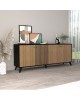 Μπουφές Flipter μελαμίνης oak-μαύρο 182x40x78,6εκ Υλικό: CHIPBOARD MELAMINE - PP LEGS 197-000176