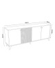 Μπουφές Flipter μελαμίνης oak-μαύρο 180x40x78,6εκ Υλικό: CHIPBOARD MELAMINE - PP LEGS 197-000176 Μπουφές Flipter μελαμίνης oak-μαύρο 180x40x78,6εκ Υλικό: CHIPBOARD MELAMINE - PP LEGS 197-000176