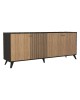 Μπουφές Flipter μελαμίνης oak-μαύρο 182x40x78,6εκ Υλικό: CHIPBOARD MELAMINE - PP LEGS 197-000176