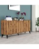 Μπουφές Lireta μελαμίνης καρυδί-μαύρο 182x41x82.5εκ Υλικό: CHIPBOARD MELAMINE-PP LEGS 197-000177 Μπουφές Lireta μελαμίνης καρυδί-μαύρο 182x41x82.5εκ Υλικό: CHIPBOARD MELAMINE-PP LEGS 197-000177