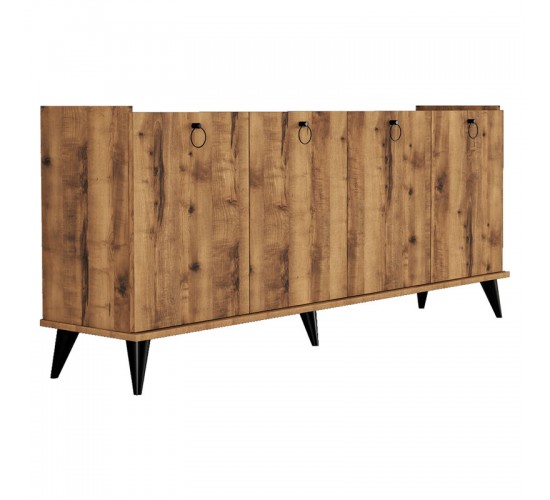 Μπουφές Lireta μελαμίνης καρυδί-μαύρο 182x41x82.5εκ Υλικό: CHIPBOARD MELAMINE-PP LEGS 197-000177 Μπουφές Lireta μελαμίνης καρυδί-μαύρο 182x41x82.5εκ Υλικό: CHIPBOARD MELAMINE-PP LEGS 197-000177