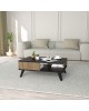 Τραπέζι σαλονιού Flipter μελαμίνης oak-μαύρο 83x54x34εκ Υλικό: CHIPBOARD MELAMINE 197-000191 Τραπέζι σαλονιού Flipter μελαμίνης oak-μαύρο 83x54x34εκ Υλικό: CHIPBOARD MELAMINE 197-000191