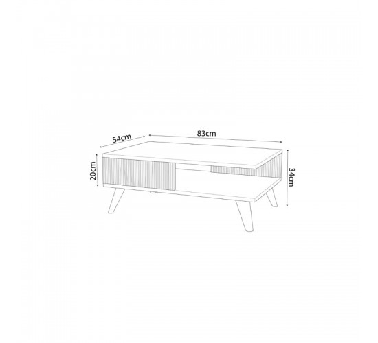 Τραπέζι σαλονιού Flipter μελαμίνης oak-μαύρο 83x54x34εκ Υλικό: CHIPBOARD MELAMINE 197-000191 Τραπέζι σαλονιού Flipter μελαμίνης oak-μαύρο 83x54x34εκ Υλικό: CHIPBOARD MELAMINE 197-000191