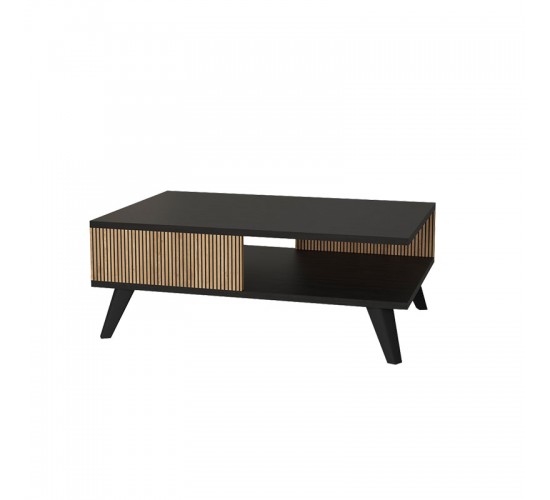 Τραπέζι σαλονιού Flipter μελαμίνης oak-μαύρο 83x54x34εκ Υλικό: CHIPBOARD MELAMINE 197-000191 Τραπέζι σαλονιού Flipter μελαμίνης oak-μαύρο 83x54x34εκ Υλικό: CHIPBOARD MELAMINE 197-000191