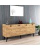 Μπουφές Jeslie μελαμίνης oak-ανθρακί 180x40x79εκ Υλικό: CHIPBOARD MELAMINE 197-000207