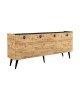 Μπουφές Jeslie μελαμίνης oak-ανθρακί 180x40x79εκ Υλικό: CHIPBOARD MELAMINE 197-000207