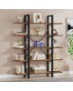 Βιβλιοθήκη Esthon καρυδί-μαύρο μέταλλο 120x28x180εκ Υλικό: CHIPBOARD MELAMINE - METAL 197-000228 Βιβλιοθήκη Esthon καρυδί-μαύρο μέταλλο 120x28x180εκ Υλικό: CHIPBOARD MELAMINE - METAL 197-000228