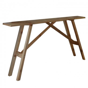 Κονσόλα Roosevelt καρυδί ξύλο πεύκου 35mm καρυδί 119x29x80εκ Υλικό: 35 MM  SOLID WOOD 197-000241