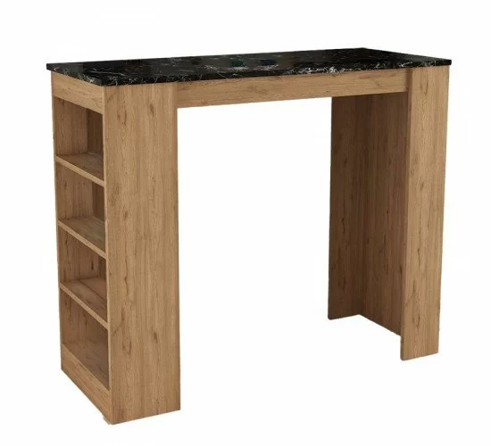 Τραπέζι μπαρ Birma σε oak απόχρωση με όψη μαρμάρου 120x51.5x102εκ Υλικό: MELAMINE 197-000276 Τραπέζι μπαρ Birma σε oak απόχρωση με όψη μαρμάρου 120x51.5x102εκ Υλικό: MELAMINE 197-000276