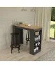 Τραπέζι μπαρ Birma σε oak-ανθρακί απόχρωση 120x51.5x102εκ Υλικό: MELAMINE 197-000277 Τραπέζι μπαρ Birma σε oak-ανθρακί απόχρωση 120x51.5x102εκ Υλικό: MELAMINE 197-000277