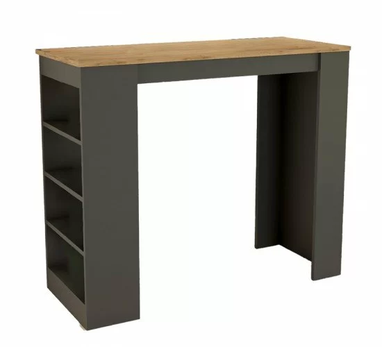 Τραπέζι μπαρ Birma σε oak-ανθρακί απόχρωση 120x51.5x102εκ Υλικό: MELAMINE 197-000277 Τραπέζι μπαρ Birma σε oak-ανθρακί απόχρωση 120x51.5x102εκ Υλικό: MELAMINE 197-000277
