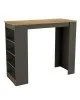 Τραπέζι μπαρ Birma σε oak-ανθρακί απόχρωση 120x51.5x102εκ Υλικό: MELAMINE 197-000277 Τραπέζι μπαρ Birma σε oak-ανθρακί απόχρωση 120x51.5x102εκ Υλικό: MELAMINE 197-000277