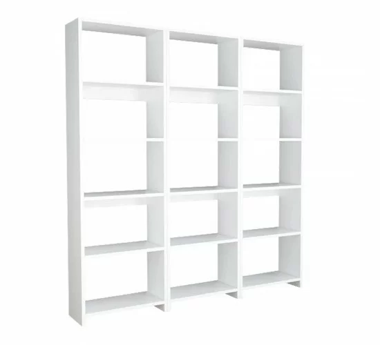 Βιβλιοθήκη Rabuku σε λευκή απόχρωση 146x22x123εκ Υλικό: MELAMINE 197-000279 Βιβλιοθήκη Rabuku σε λευκή απόχρωση 146x22x123εκ Υλικό: MELAMINE 197-000279
