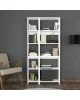 Βιβλιοθήκη Alkathi σε λευκή απόχρωση 77x22x160εκ Υλικό: MELAMINE 197-000282 Βιβλιοθήκη Alkathi σε λευκή απόχρωση 77x22x160εκ Υλικό: MELAMINE 197-000282