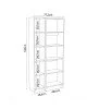 Βιβλιοθήκη Alkathi σε λευκή απόχρωση 77x22x160εκ Υλικό: MELAMINE 197-000282 Βιβλιοθήκη Alkathi σε λευκή απόχρωση 77x22x160εκ Υλικό: MELAMINE 197-000282