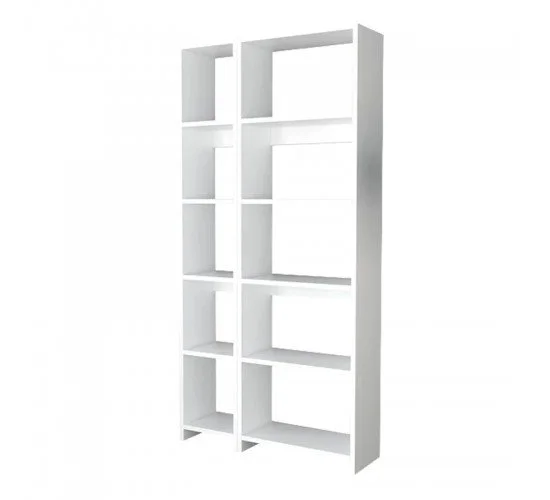 Βιβλιοθήκη Alkathi σε λευκή απόχρωση 77x22x160εκ Υλικό: MELAMINE 197-000282 Βιβλιοθήκη Alkathi σε λευκή απόχρωση 77x22x160εκ Υλικό: MELAMINE 197-000282