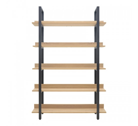 Βιβλιοθήκη Almond σε oak-μαύρη απόχρωση 120x29x185εκ Υλικό: CHIPBOARD 18mm- METAL 40x20mm 197-000290 Βιβλιοθήκη Almond σε oak-μαύρη απόχρωση 120x29x185εκ Υλικό: CHIPBOARD 18mm- METAL 40x20mm 197-000290