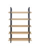 Βιβλιοθήκη Almond σε oak-μαύρη απόχρωση 120x29x185εκ Υλικό: CHIPBOARD 18mm- METAL 40x20mm 197-000290 Βιβλιοθήκη Almond σε oak-μαύρη απόχρωση 120x29x185εκ Υλικό: CHIPBOARD 18mm- METAL 40x20mm 197-000290