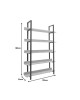 Βιβλιοθήκη Almond σε oak-μαύρη απόχρωση 120x29x185εκ Υλικό: CHIPBOARD 18mm- METAL 40x20mm 197-000290 Βιβλιοθήκη Almond σε oak-μαύρη απόχρωση 120x29x185εκ Υλικό: CHIPBOARD 18mm- METAL 40x20mm 197-000290