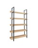 Βιβλιοθήκη Almond σε oak-μαύρη απόχρωση 120x29x185εκ Υλικό: CHIPBOARD 18mm- METAL 40x20mm 197-000290 Βιβλιοθήκη Almond σε oak-μαύρη απόχρωση 120x29x185εκ Υλικό: CHIPBOARD 18mm- METAL 40x20mm 197-000290