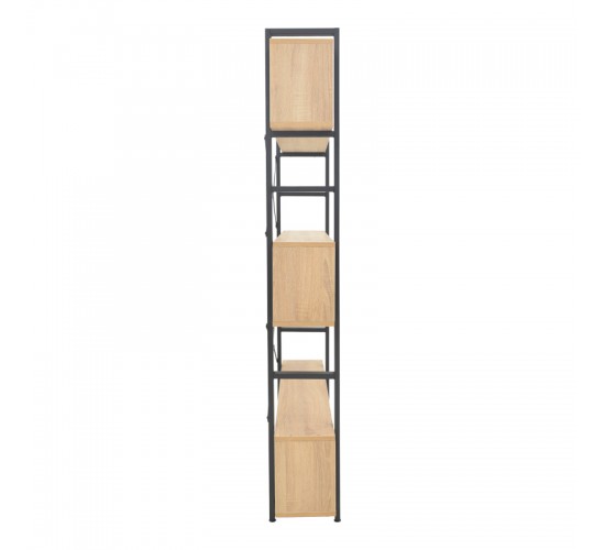 Βιβλιοθήκη Fifer σε oak-μαύρη απόχρωση 120x28x185εκ Υλικό: 18 MM PARTICLE BOARD SHELVES - 40x20 MM SKELETON - DECORATIVE WIRE BACKBOARD 197-000291 Βιβλιοθήκη Fifer σε oak-μαύρη απόχρωση 120x28x185εκ Υλικό: 18 MM PARTICLE BOARD SHELVES - 40x20 MM SKELETON - DECORATIVE WIRE BACKBOARD 197-000291
