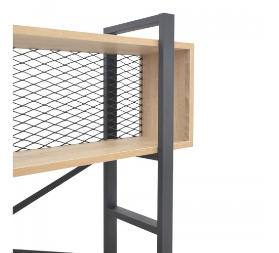 Βιβλιοθήκη Fifer σε oak-μαύρη απόχρωση 120x28x185εκ Υλικό: 18 MM PARTICLE BOARD SHELVES - 40x20 MM SKELETON - DECORATIVE WIRE BACKBOARD 197-000291 Βιβλιοθήκη Fifer σε oak-μαύρη απόχρωση 120x28x185εκ Υλικό: 18 MM PARTICLE BOARD SHELVES - 40x20 MM SKELETON - DECORATIVE WIRE BACKBOARD 197-000291