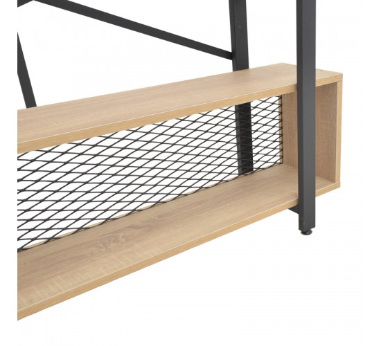 Βιβλιοθήκη Fifer σε oak-μαύρη απόχρωση 120x28x185εκ Υλικό: 18 MM PARTICLE BOARD SHELVES - 40x20 MM SKELETON - DECORATIVE WIRE BACKBOARD 197-000291 Βιβλιοθήκη Fifer σε oak-μαύρη απόχρωση 120x28x185εκ Υλικό: 18 MM PARTICLE BOARD SHELVES - 40x20 MM SKELETON - DECORATIVE WIRE BACKBOARD 197-000291