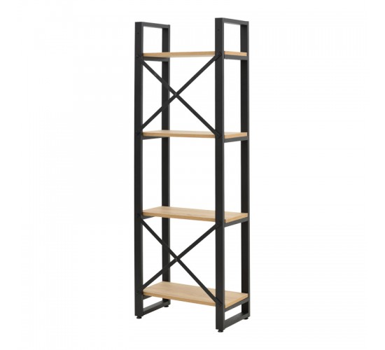 Βιβλιοθήκη Crimson σε oak-μαύρη απόχρωση 50x22x150εκ Υλικό: 18 MM PARTICLE BOARD - 40x20 MM SKELETON 197-000292 Βιβλιοθήκη Crimson σε oak-μαύρη απόχρωση 50x22x150εκ Υλικό: 18 MM PARTICLE BOARD - 40x20 MM SKELETON 197-000292