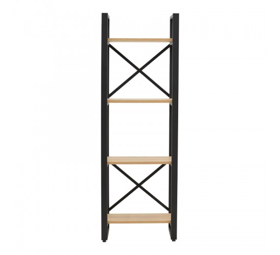 Βιβλιοθήκη Crimson σε oak-μαύρη απόχρωση 50x22x150εκ Υλικό: 18 MM PARTICLE BOARD - 40x20 MM SKELETON 197-000292 Βιβλιοθήκη Crimson σε oak-μαύρη απόχρωση 50x22x150εκ Υλικό: 18 MM PARTICLE BOARD - 40x20 MM SKELETON 197-000292