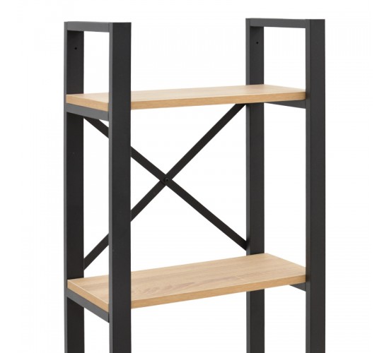 Βιβλιοθήκη Crimson σε oak-μαύρη απόχρωση 50x22x150εκ Υλικό: 18 MM PARTICLE BOARD - 40x20 MM SKELETON 197-000292 Βιβλιοθήκη Crimson σε oak-μαύρη απόχρωση 50x22x150εκ Υλικό: 18 MM PARTICLE BOARD - 40x20 MM SKELETON 197-000292