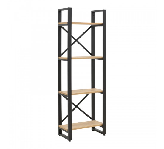 Βιβλιοθήκη Crimson σε oak-μαύρη απόχρωση 50x22x150εκ Υλικό: 18 MM PARTICLE BOARD - 40x20 MM SKELETON 197-000292 Βιβλιοθήκη Crimson σε oak-μαύρη απόχρωση 50x22x150εκ Υλικό: 18 MM PARTICLE BOARD - 40x20 MM SKELETON 197-000292