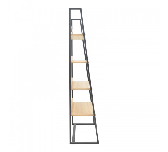 Βιβλιοθήκη Ryder σε oak-μαύρη απόχρωση 75x36x185εκ Υλικό: CHIPBOARD - 40x20 MM METAL SKELETON 197-000293 Βιβλιοθήκη Ryder σε oak-μαύρη απόχρωση 75x36x185εκ Υλικό: CHIPBOARD - 40x20 MM METAL SKELETON 197-000293
